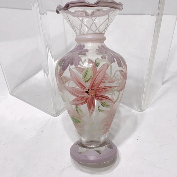 Hand painted floral vase - Picture 3 of 12
